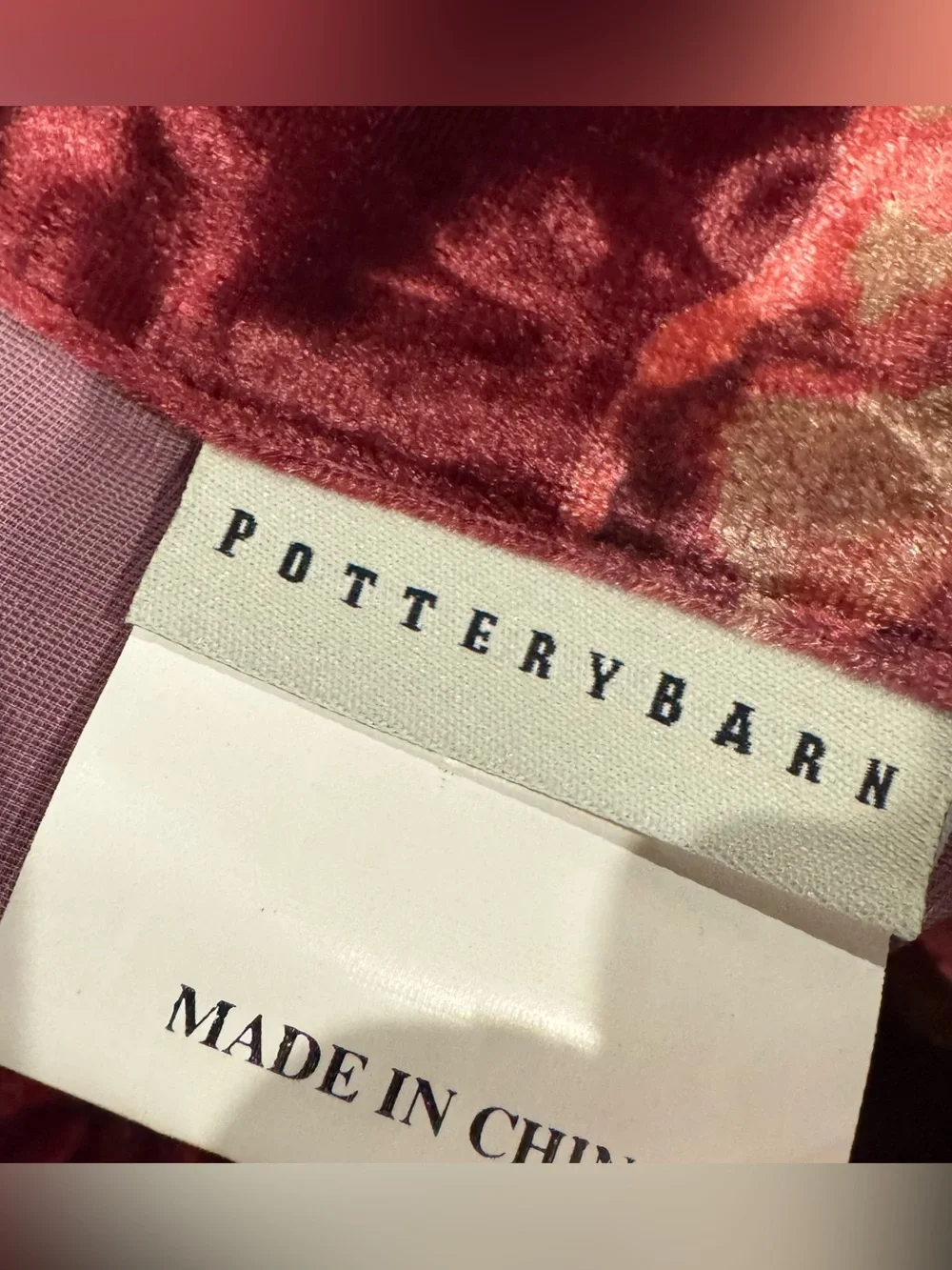 Pottery Barn Crushed Velvet Roses Full Duvet Cover & Standard Sham Set 3 Piece